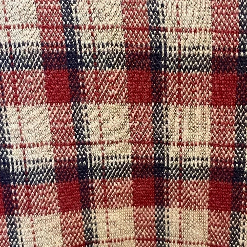 LL Bean Shirt Henley Plaid Pullover Long Sleeve USA Made Gorp Core Vintage LT